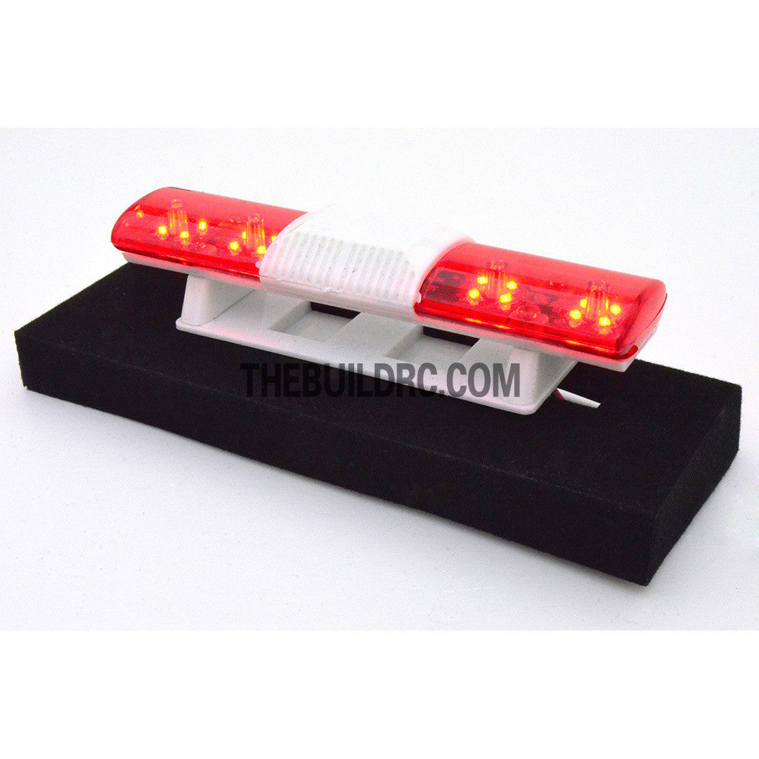102 x 26mm Police Petrol 360?? LED Light Bar for 1/10 to 1/14 RC Car - Red