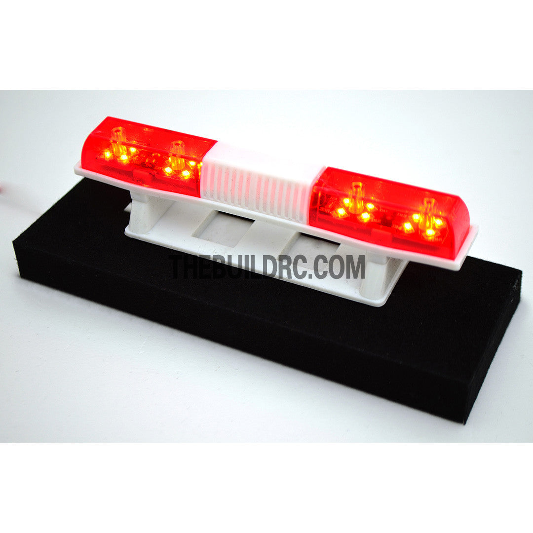 108 x 18mm Police Petrol 360?? LED Light Bar for 1/10 to 1/14 RC Car - Red