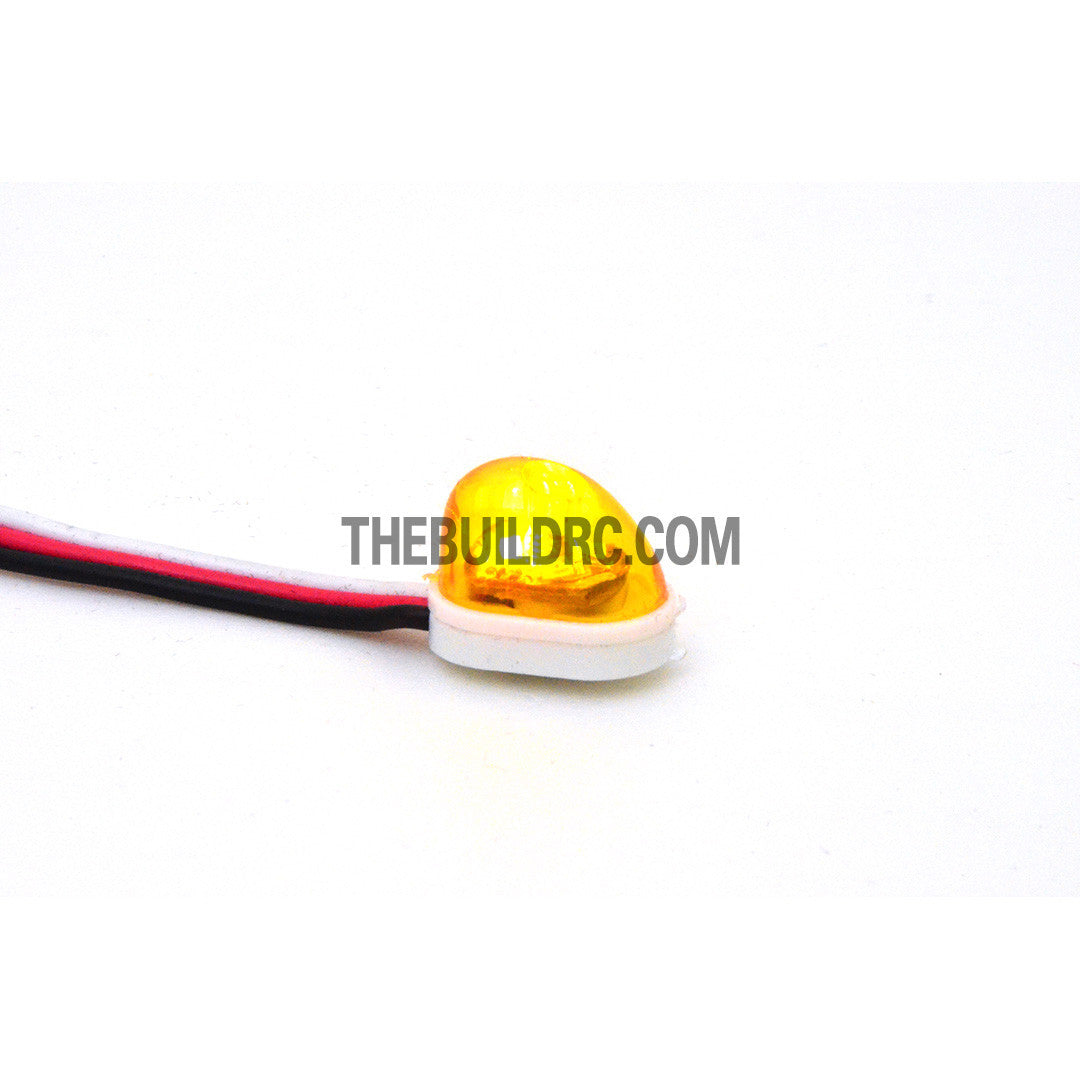 360?? Rotation Police Petrol LED Light Beacon (Oval) for 1/10 to 1/14 RC Car - Yellow