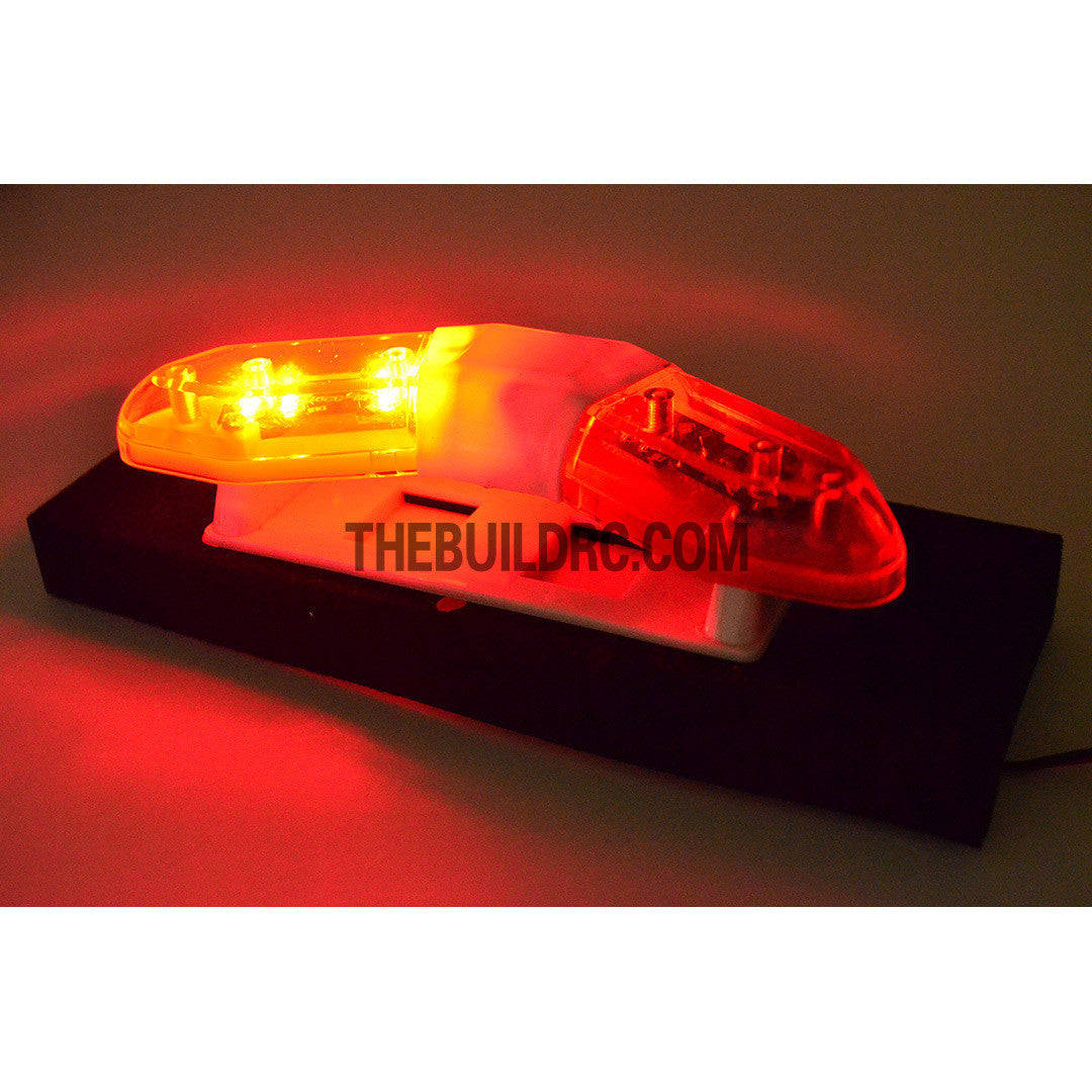 RC Police Petrol Car 103 x 40mm 360?? V-Shape LED Light Bar - Red