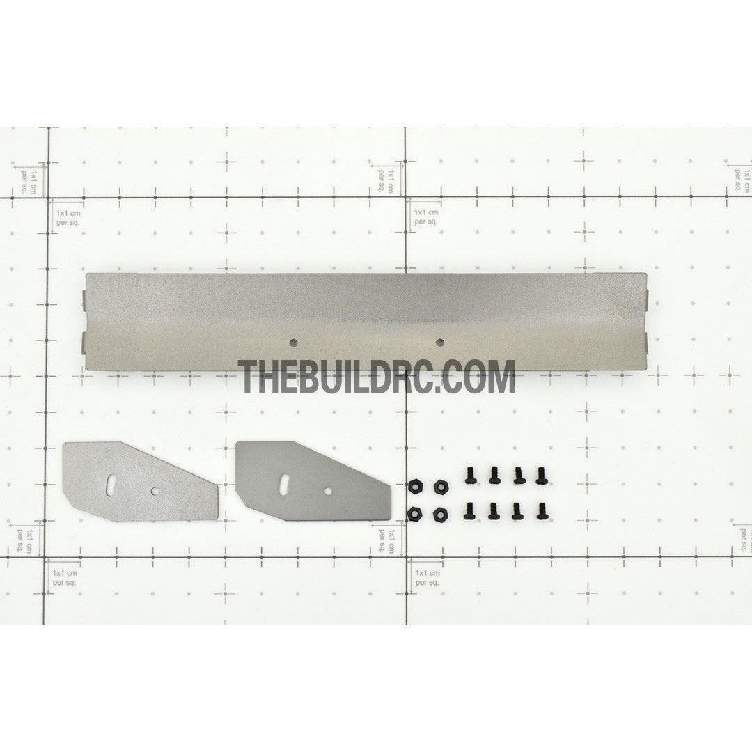 1/10 RC Racing Car 155x26mm Alloy Aluminum GT Wing Rear Spoiler - Grey
