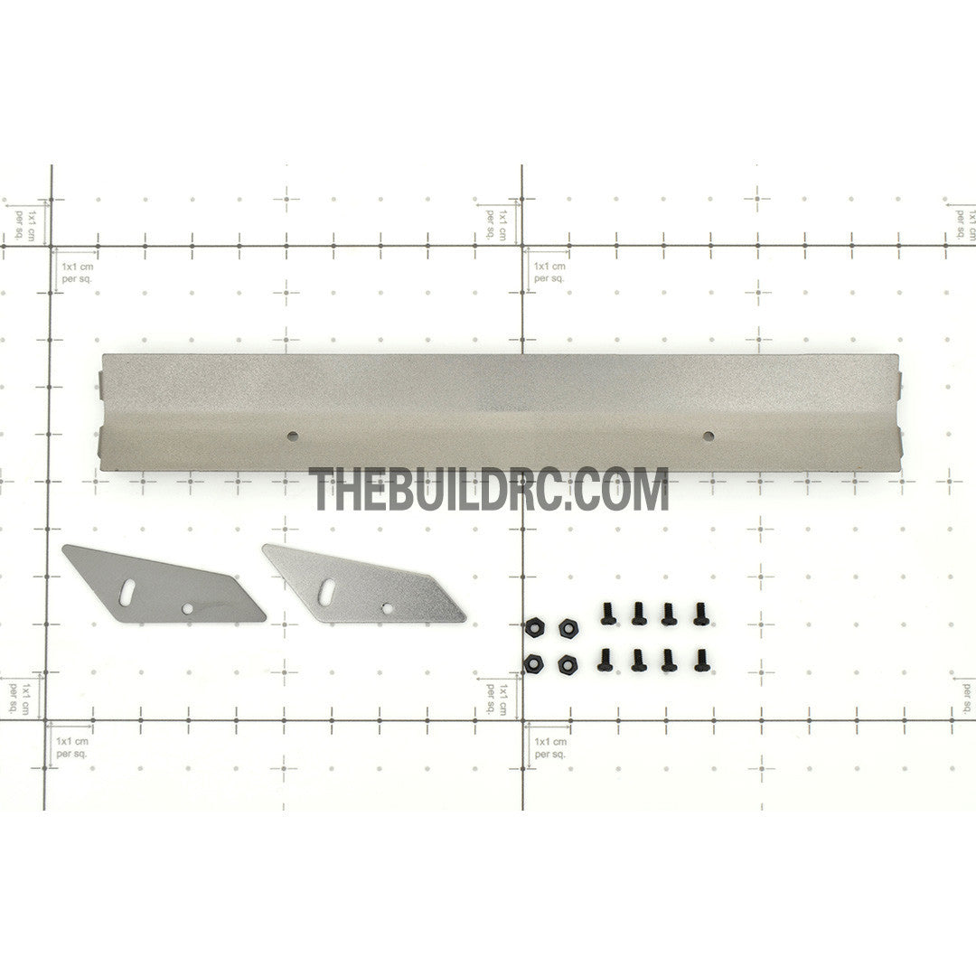1/10 RC Racing Car 167x24mm Alloy Aluminum GT Wing Rear Spoiler - Grey