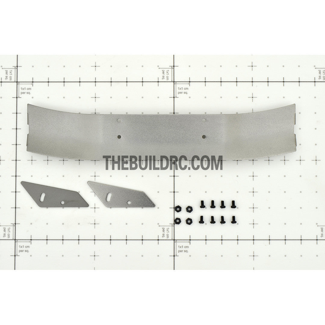 1/10 RC Racing Car 168x28mm Alloy Aluminum GT Wing Rear Spoiler - Grey