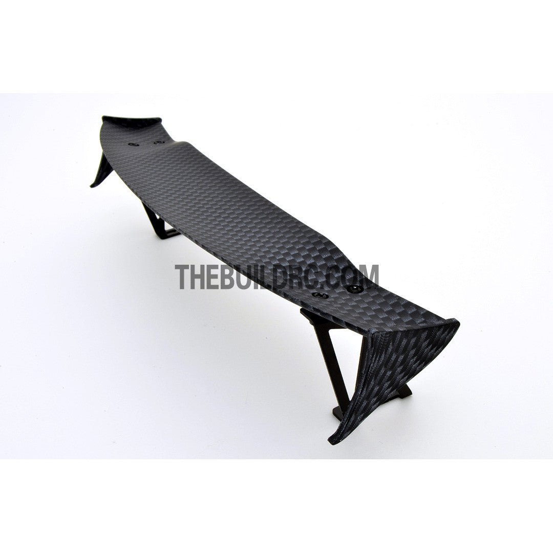 1/10 RC Racing Car 188x34mm Carbon Fiber Pattern GT Wing Rear Spoiler (Mat)