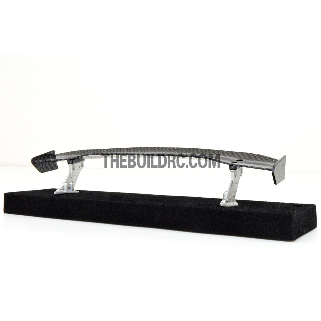1/10 RC Racing Car 171x32mm Carbon Fiber Pattern GT Wing Rear Spoiler with Stand