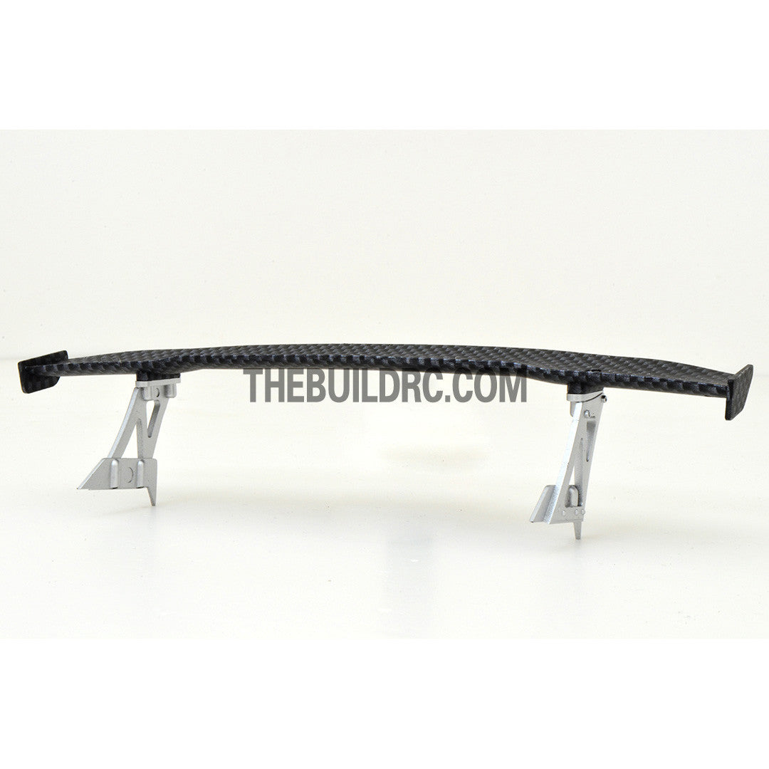1/10 RC Racing Car 189x33mm Carbon Fiber Pattern GT Wing Rear Spoiler with Stand