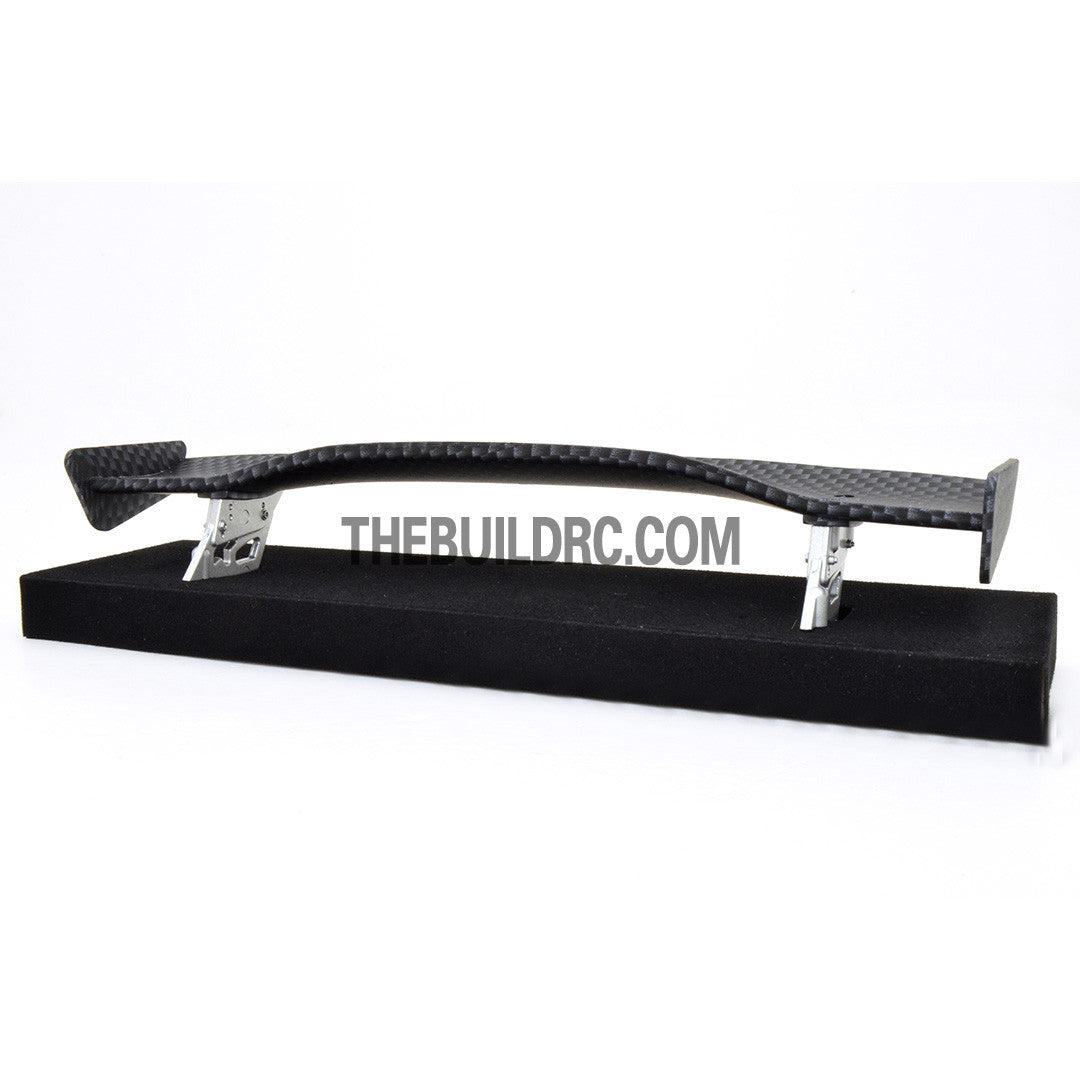 1/10 RC Racing Car 181x33mm Carbon Fiber Pattern GT Wing Rear Spoiler with Stand