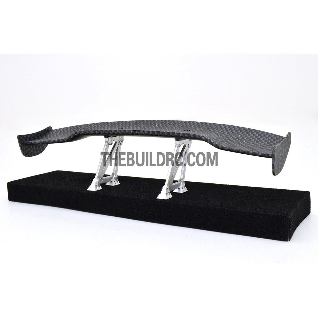 1/10 RC Racing Car 181x36mm Carbon Fiber Pattern GT Wing Rear Spoiler with Stand Style B