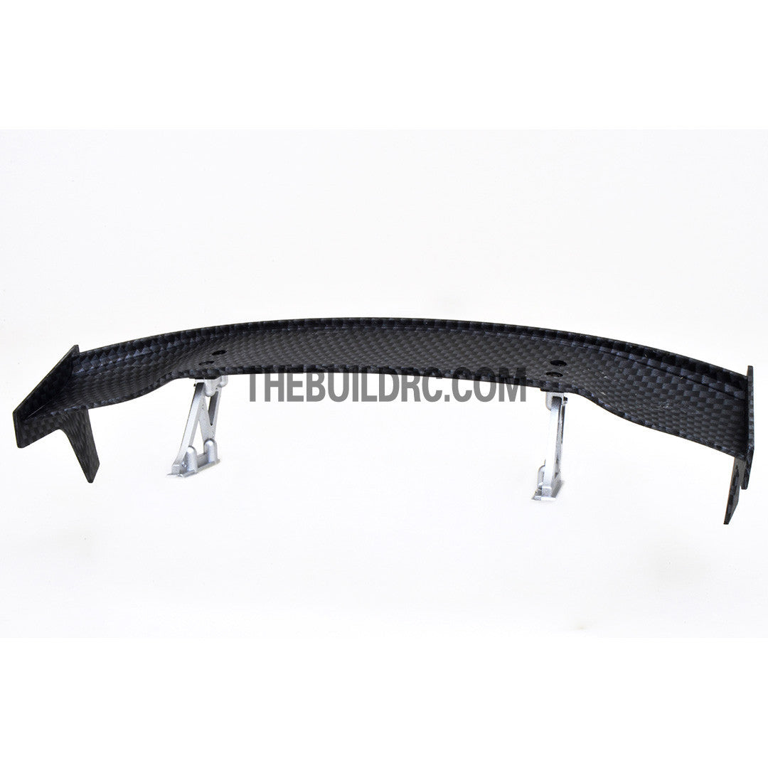 1/10 RC Racing Car 185x33mm Carbon Fiber Pattern GT Wing Rear Spoiler with Stand Style B