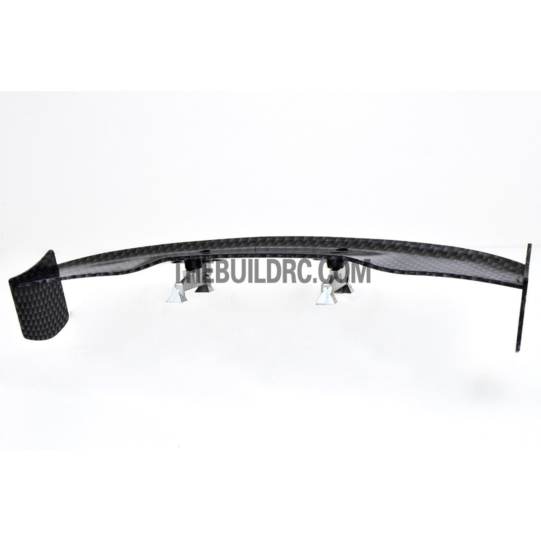 1/10 RC Racing Car 170x31mm Carbon Fiber Pattern GT Wing Rear Spoiler with Stand Style A