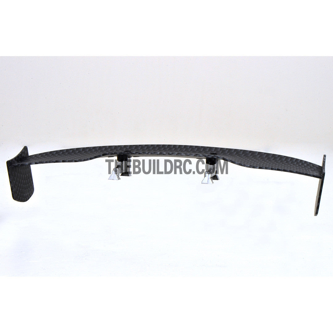 1/10 RC Racing Car 170x31mm Carbon Fiber Pattern GT Wing Rear Spoiler with Stand Style B