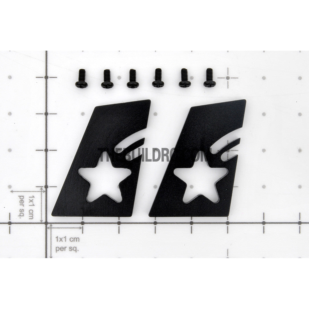 RC Car Rear Spoiler Aluminum Stand - Black