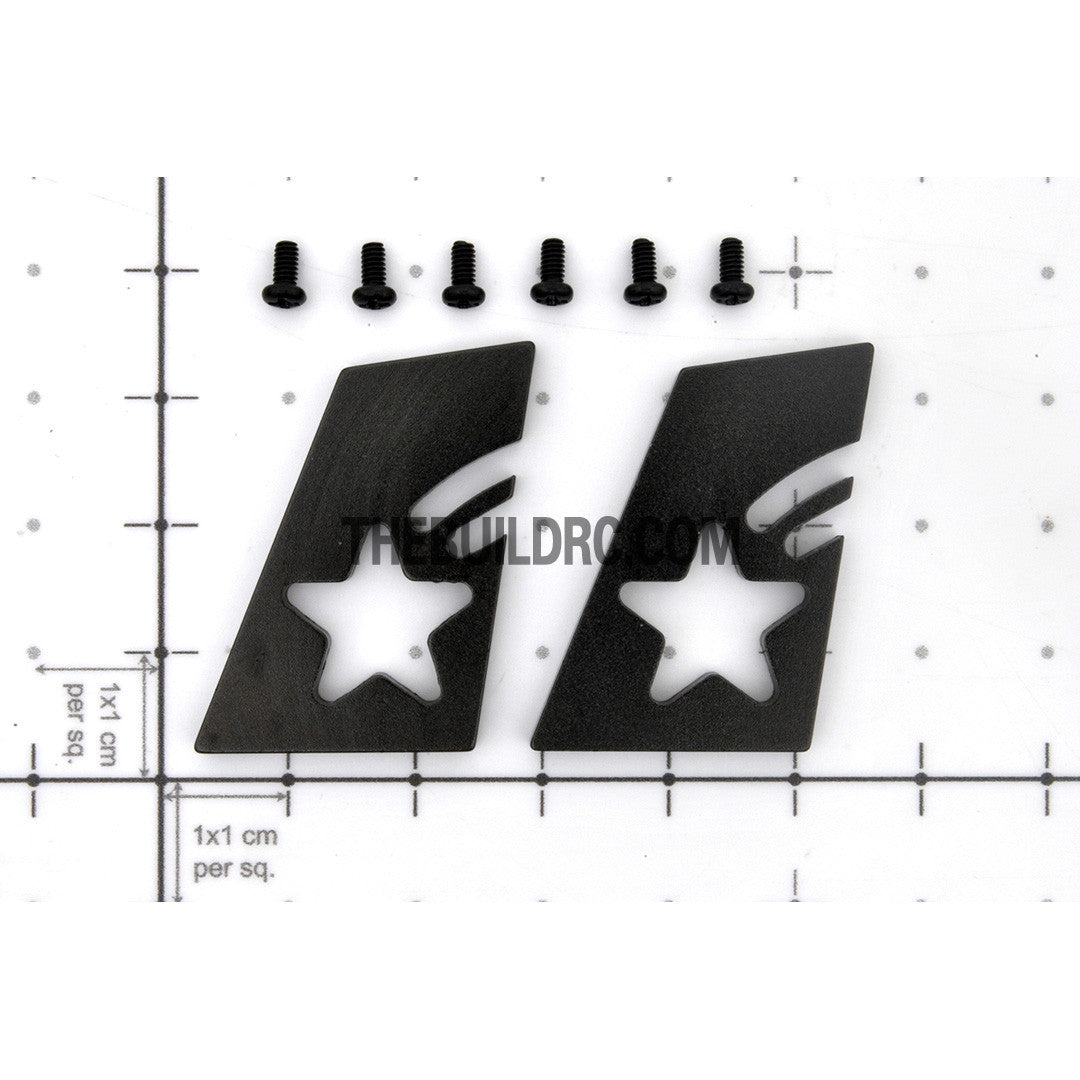 RC Car Rear Spoiler Aluminum Stand - Grey
