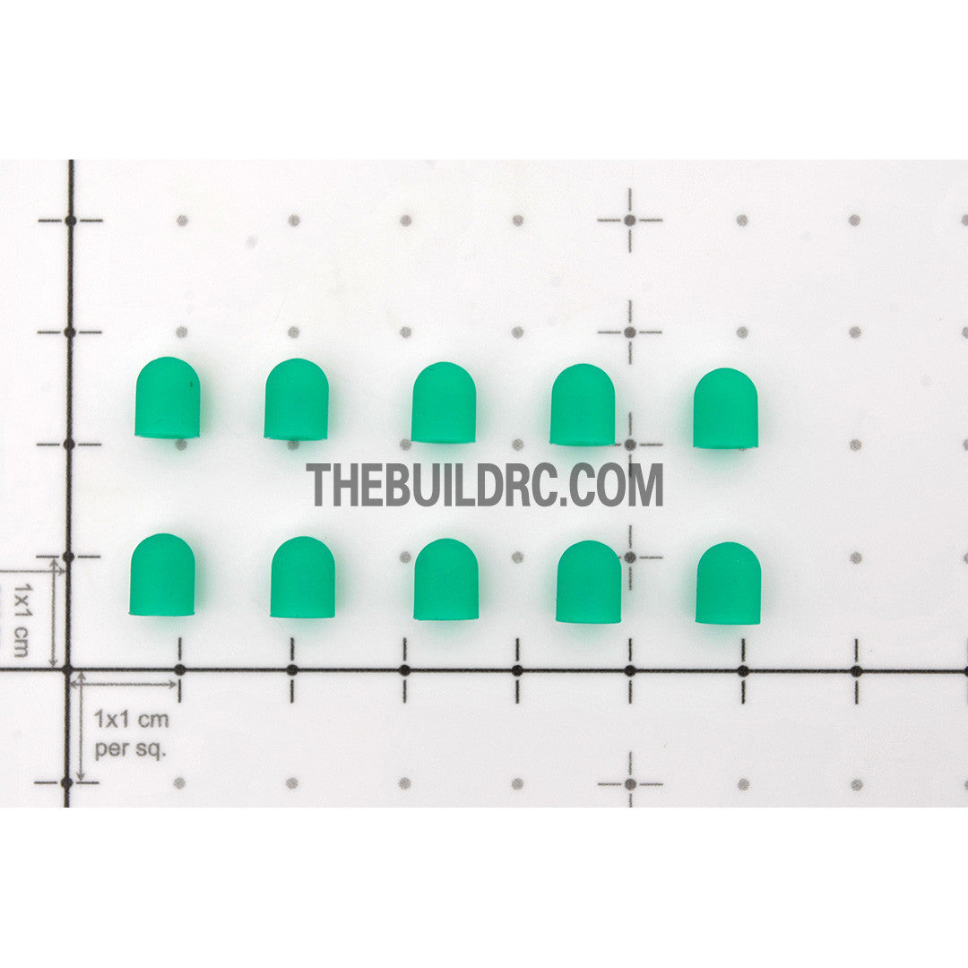 5mm Silicon LED Light Bulb Cap - Green