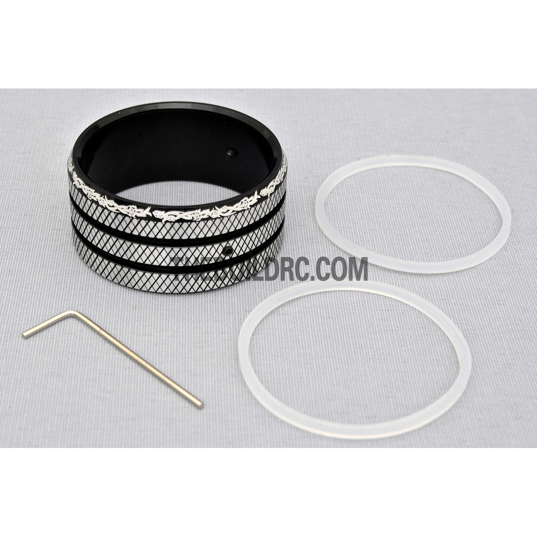 RC Car / Boat Radio Aluminum Steering Wheel for Futaba / Eurgle Radio - Black