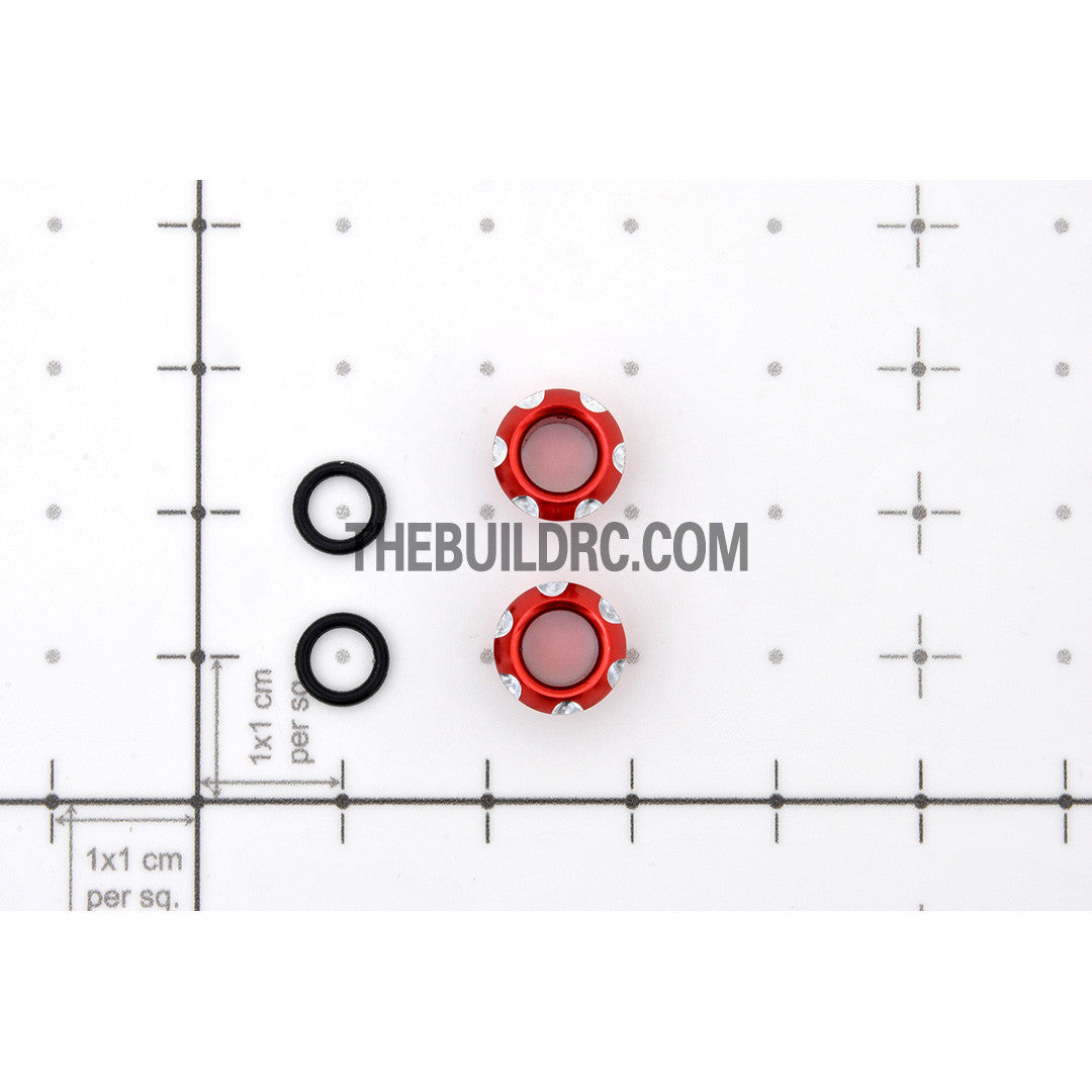 RC Car 5mm LED Light Bulb CNC Cover Protector - Red