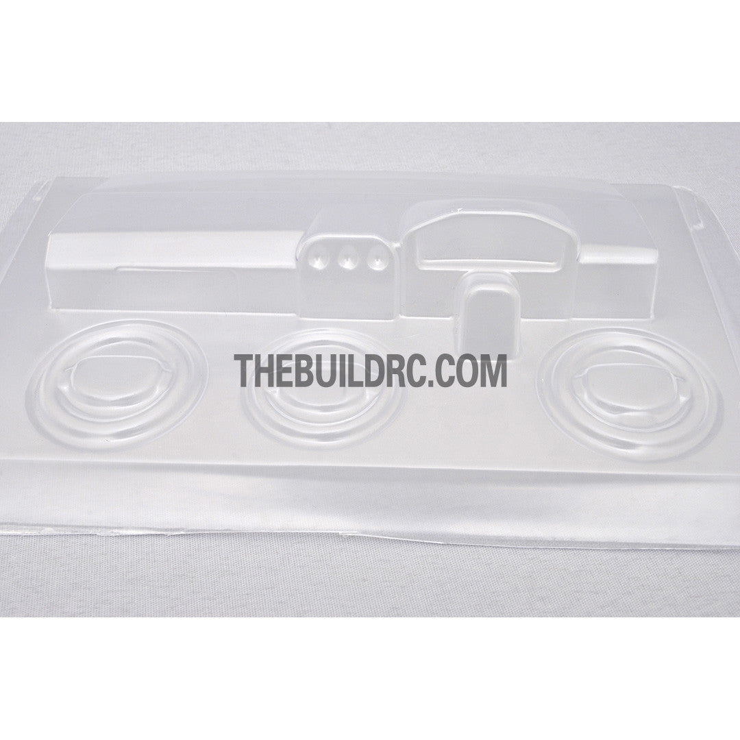 1/10 RC On-Road PC Polycarbonate Transparent Rally Touring Dashboard and Steering
