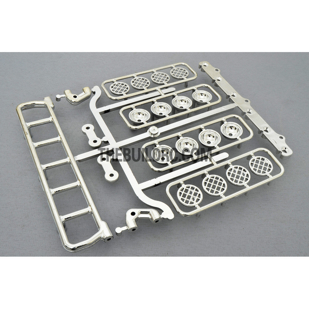 RC Crawler LED Adjustable Roof Light Bar Mount (8 Spotlight) - Silver