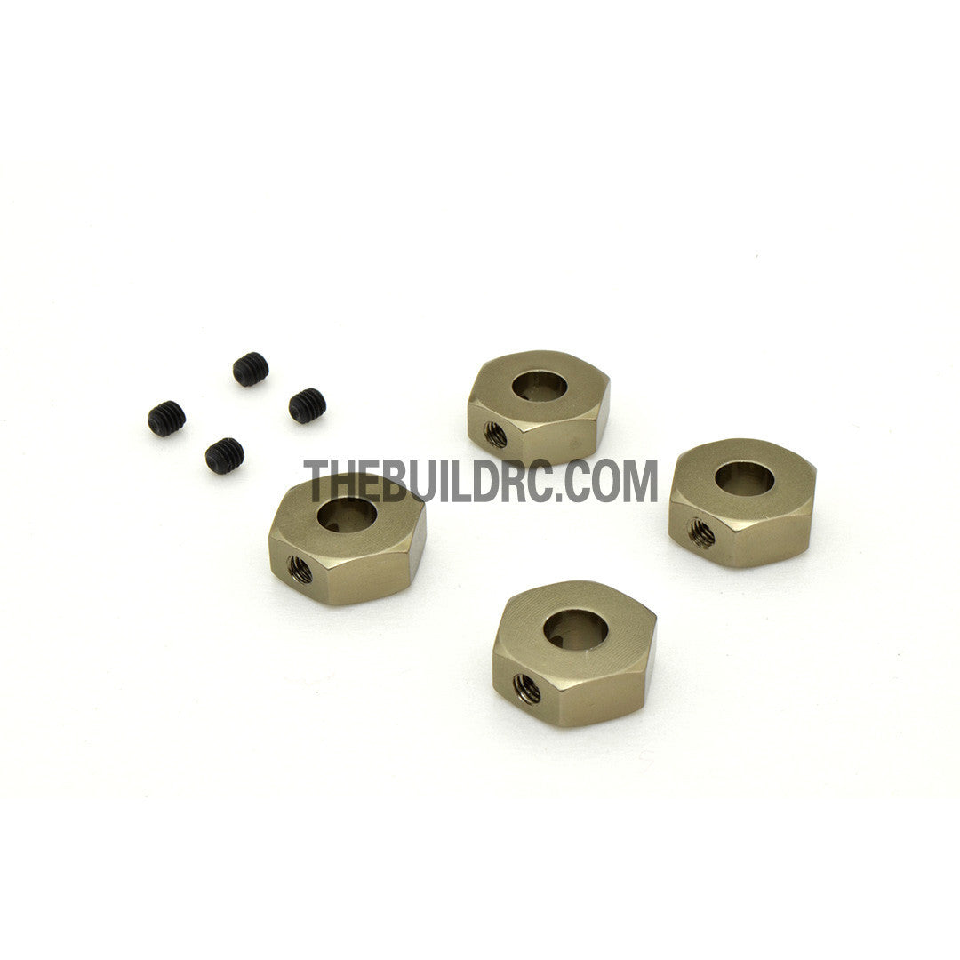 Aluminum Hex Nut Wheel Drive Adaptor for HPI 1/10 SPRINT 2 4pc - Grey