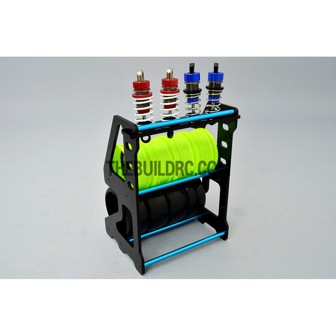 1/10 RC Racing Car Suspension Shock Tyre Wheel Collector - Light Blue
