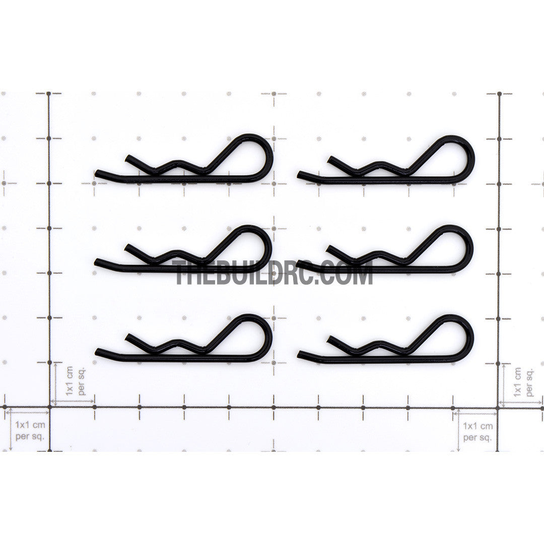 Body Clip for 1/8 RC Buggy Truggy Car (6pcs) - Black