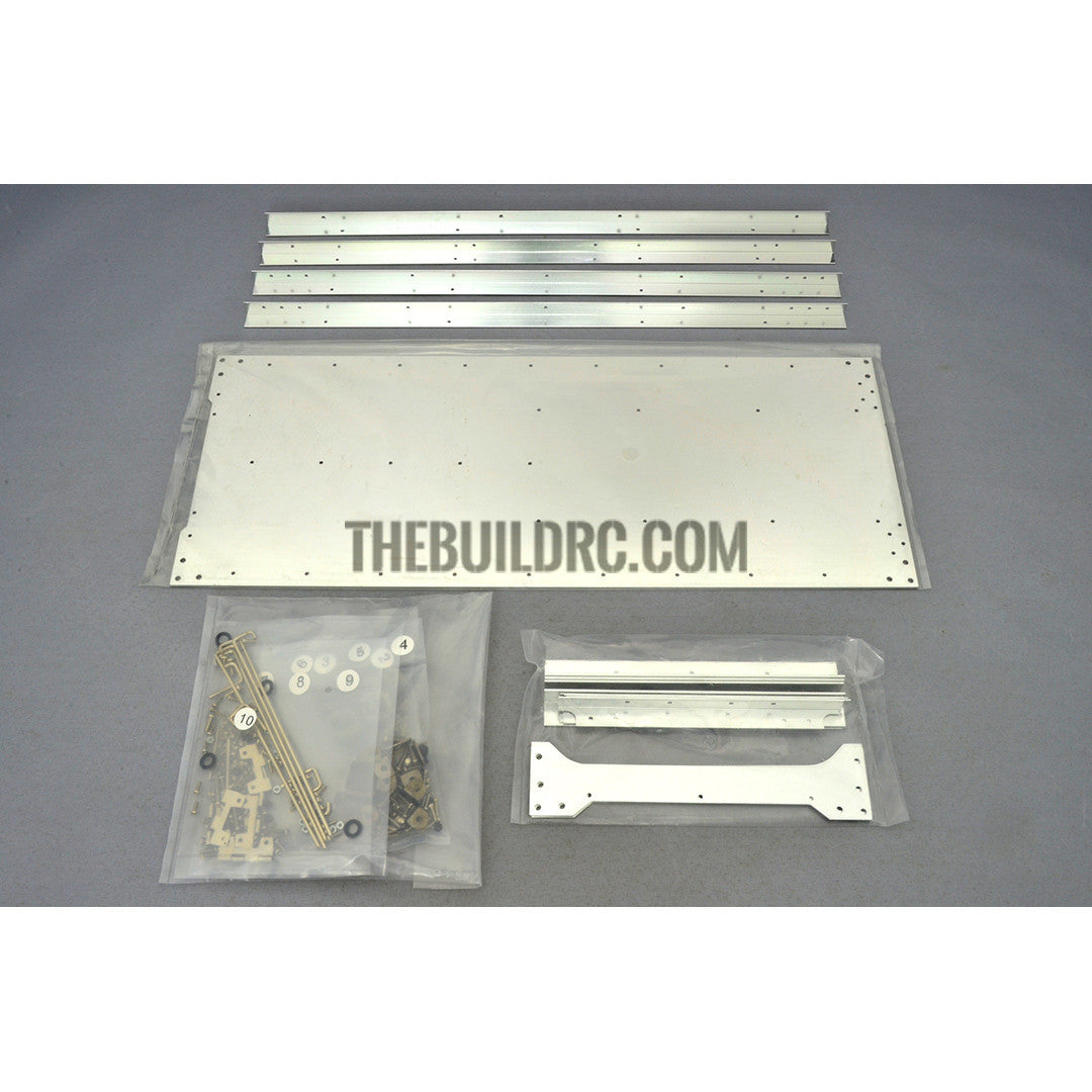 1/14 40ft 3 axle electric support leg skeletal container chassis and 20" container combo