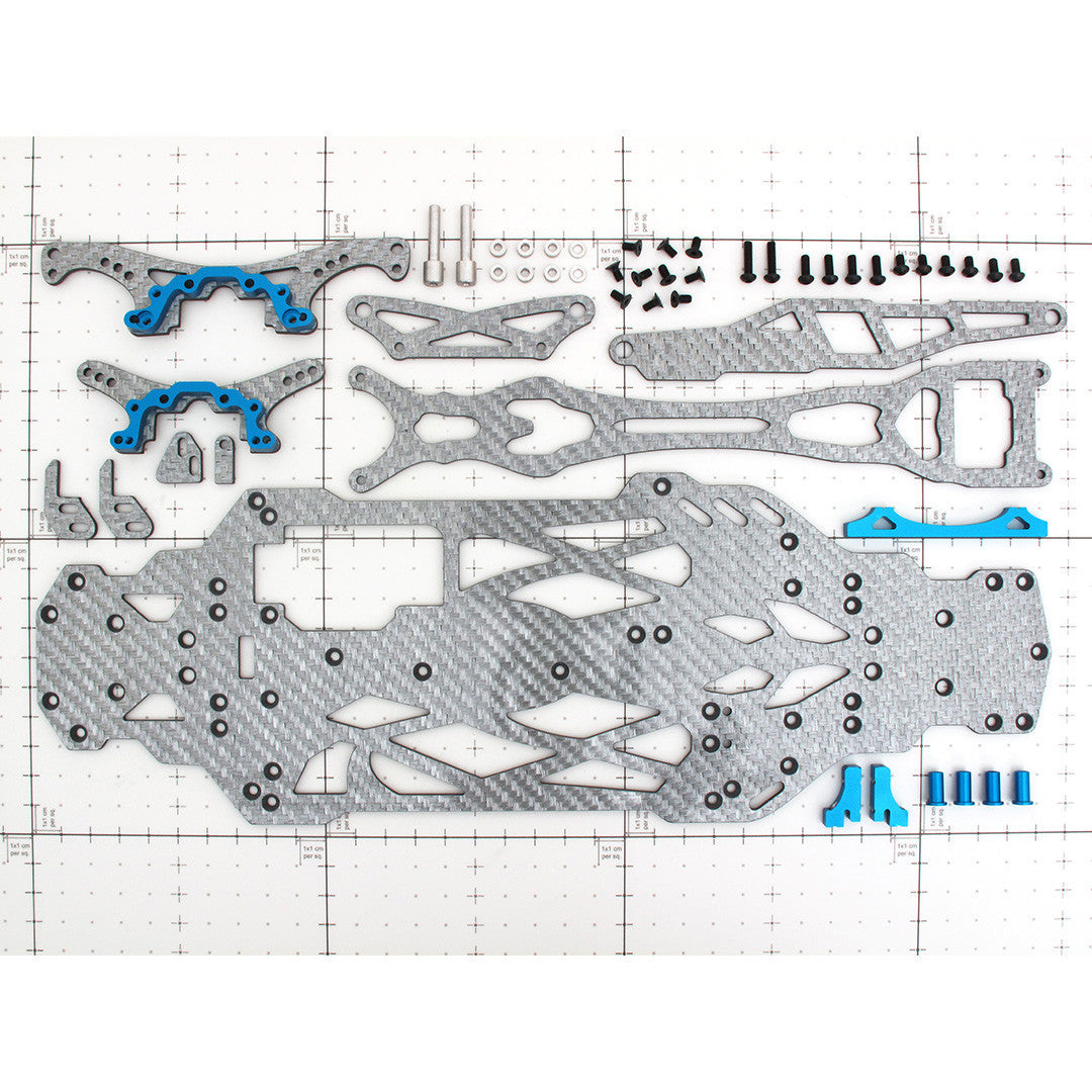 1/10 RC Car YOKOMO Drift TD10 TYPE C Carbon Fiber Upgrade Kit - Silver