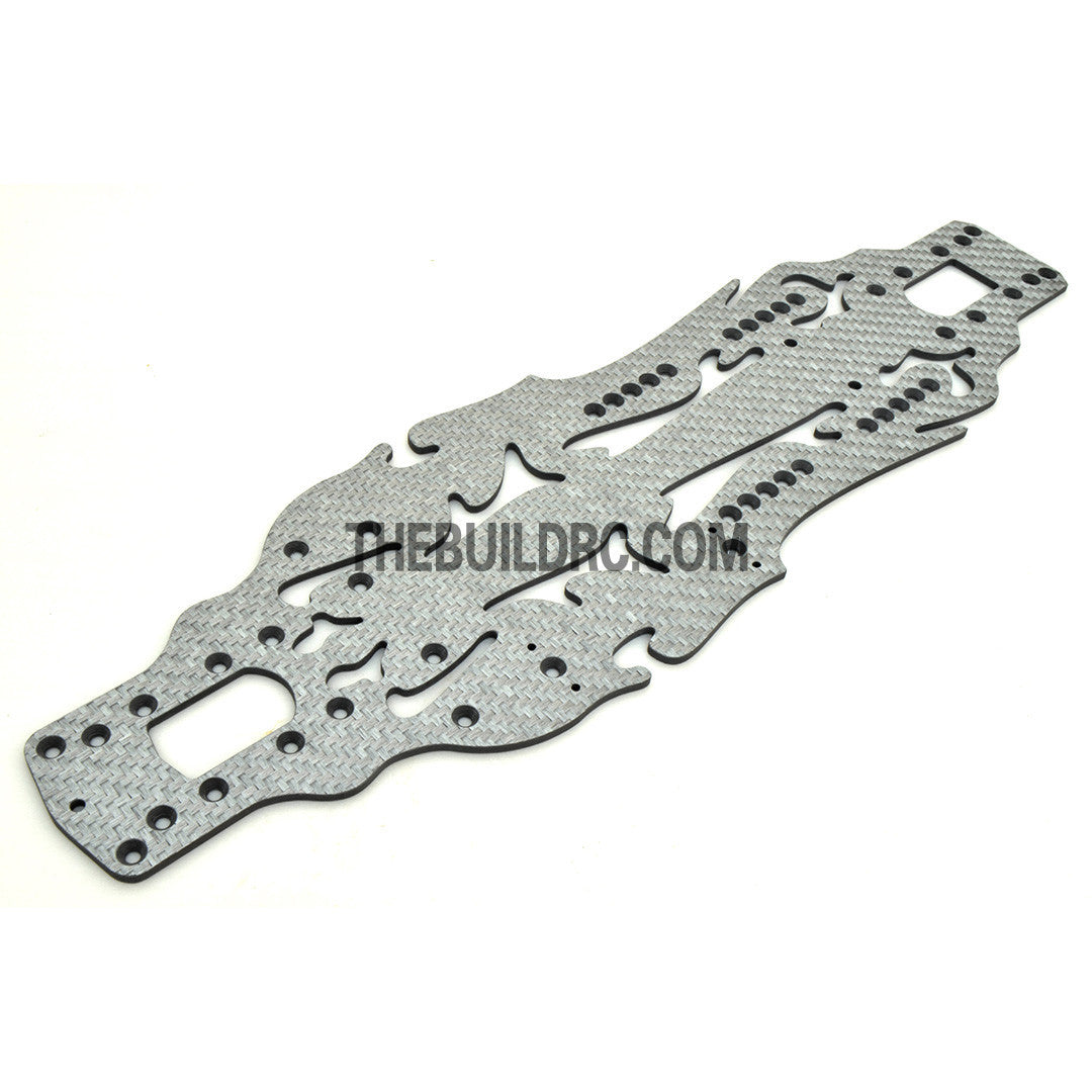 1/10 THE DEVIL RC DRIFT Car Carbon Fiber Upgrade Kit - Silver