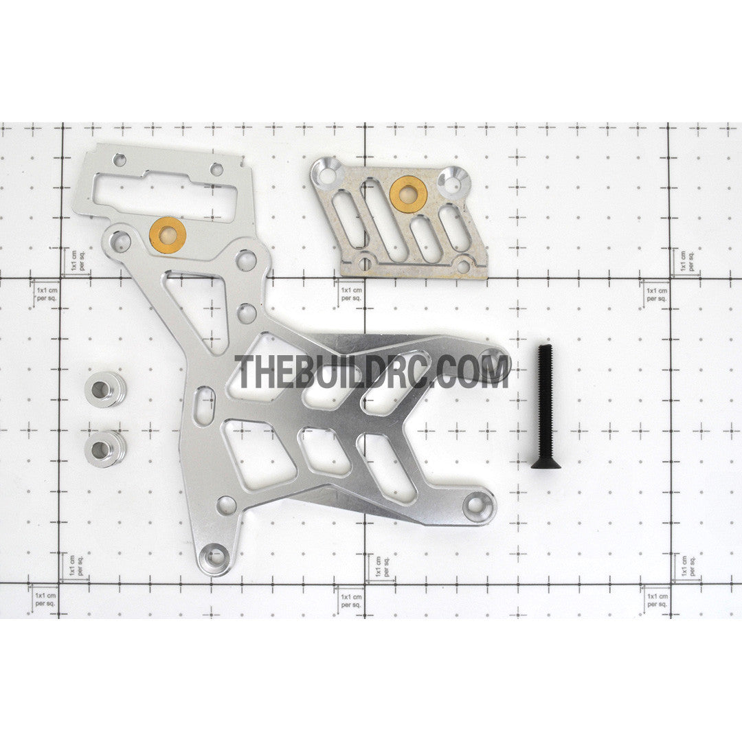 KM HPI Baja 5B 5T SS-Alloy Rear Upper Plate 6mm thick - Silver