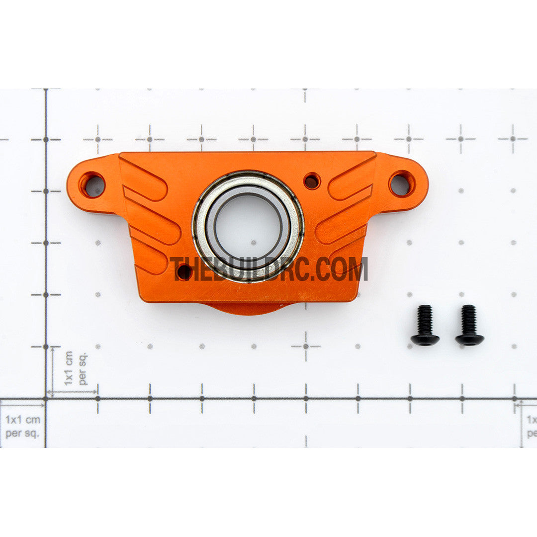 KM HPI Baja 5B 5T SS-Alloy Spur Gear Mount Set - Orange
