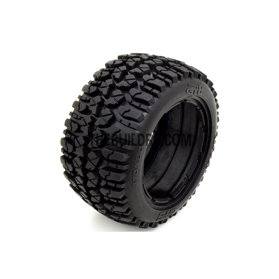 KM HPI Baja 5B 5T 5SC 170 x 80 Rear Knobby Rubber Tyre / Tire 2pcs