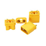 Amass XT30UPB Male and Female Yellow PCB Vertically Welded Drone Connectors High Current Aircraft Model Plug (20 sets)