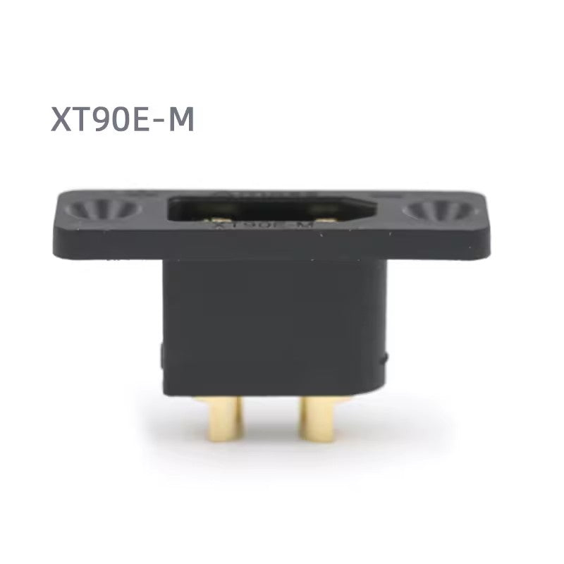 Amass XT90E-M plugs with holes for securing high current gold plated model aircraft connectors (5 pairs)