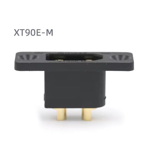 Amass XT90E-M plugs with holes for securing high current gold plated model aircraft connectors (5 pairs)
