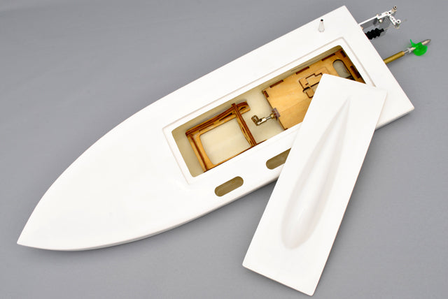 22.5" RC EP Fiberglass Deep-vee Arowana Mono 1 ARR Racing Boat - white