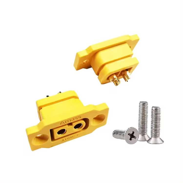 Amass XT60e1-M F XT60e-F XT60 E-F XT60em Male And Female Through Panel XT60 Mountable Screw Mount Pair Housing Connector (10 pcs)