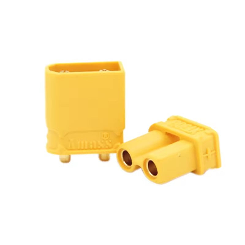 Amass XT30UPB Male and Female Yellow PCB Vertically Welded Drone Connectors High Current Aircraft Model Plug (20 sets)
