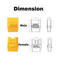 High Current Original Amass XT120 XT120-M XT120-F 2+2 Pin Plug Connector (10 pcs)