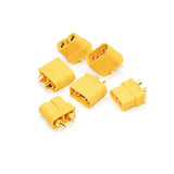 Amass XT60U Male and Female Yellow EU Certified Aircraft Model Power Battery Plug Connector (10 sets)
