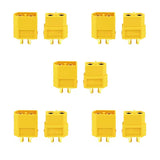 Authentic Amass Classic Patent Certified XT60 Male and Female Gold Plated High Current Airplane Model Plug Connector (10 sets)