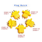 Amass XT60e1-M F XT60e-F XT60 E-F XT60em Male And Female Through Panel XT60 Mountable Screw Mount Pair Housing Connector (10 pcs)