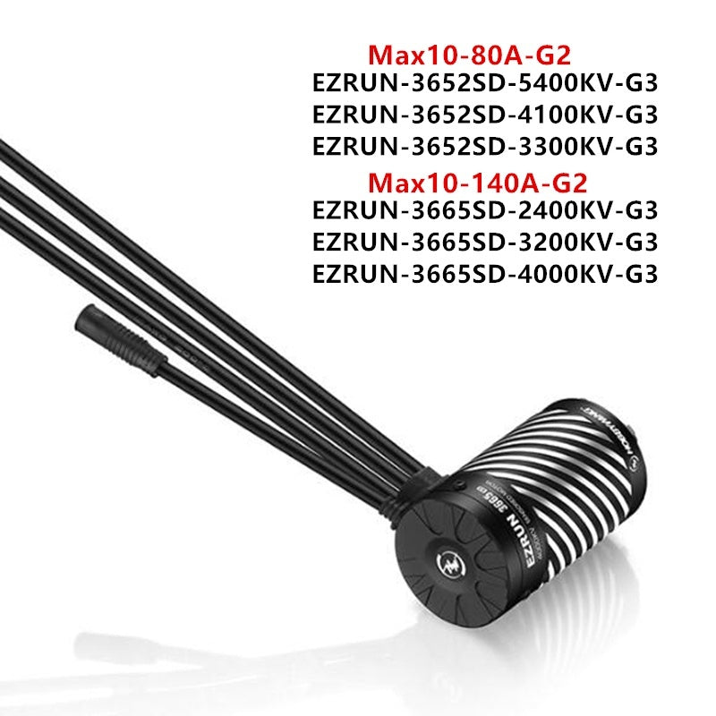 Hobbywing EzRun MAX10 G2 80A/140A Waterproof Brushless ESC with 3652/3665 G3