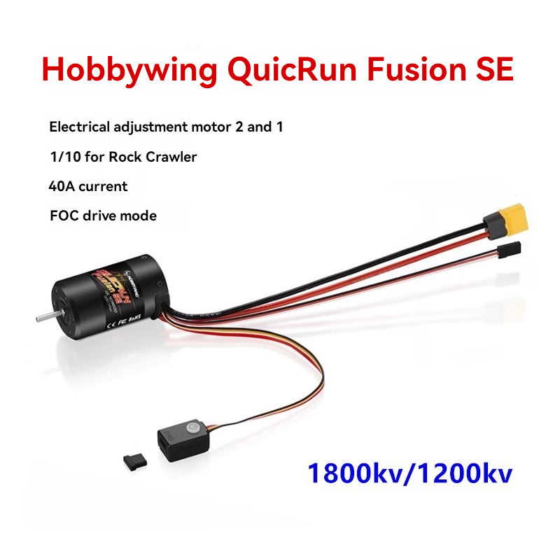 Hobbywing Quicrun Fusion SE Motor 40A Controller 2 in 1 1800KV for 1/10 Rock Crawler