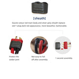 Real Amass AM-1015E T-plug Battery Connector Non-slip Plug with Sheath High Quality High Temperature Resistant Power (20 pcs)