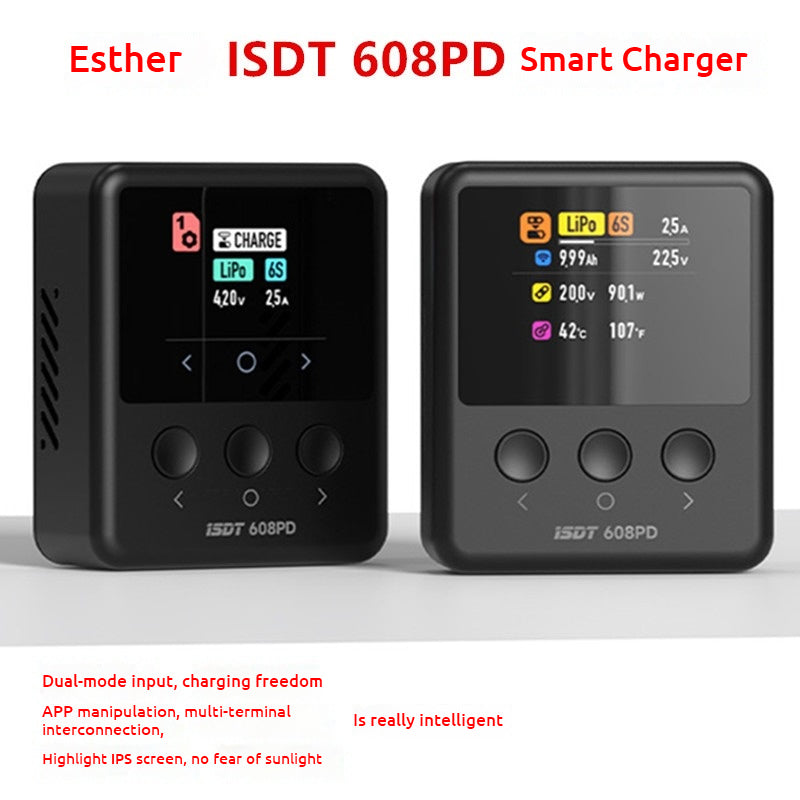 ISDT 608PD 240W/10A Smart Charger for LiFe/Lilon/LiPo/LiHV/NiMH/Pb Batteries