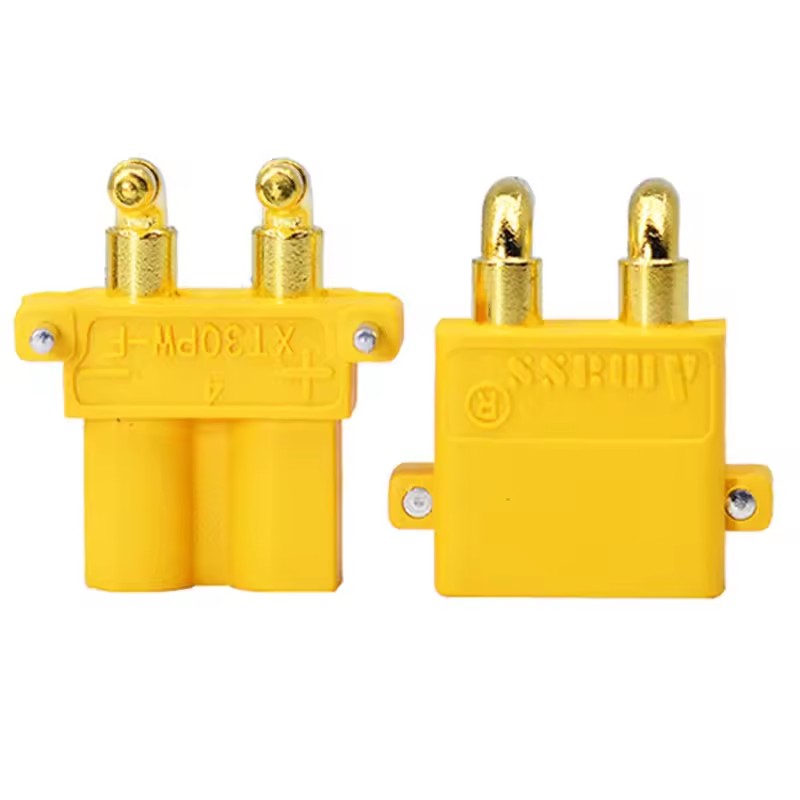 Amass XT30PW Male and Female PCB Board Horizontal Bent Needle Connector Low Temperature Rise Flame Retardant Plug (10 sets)
