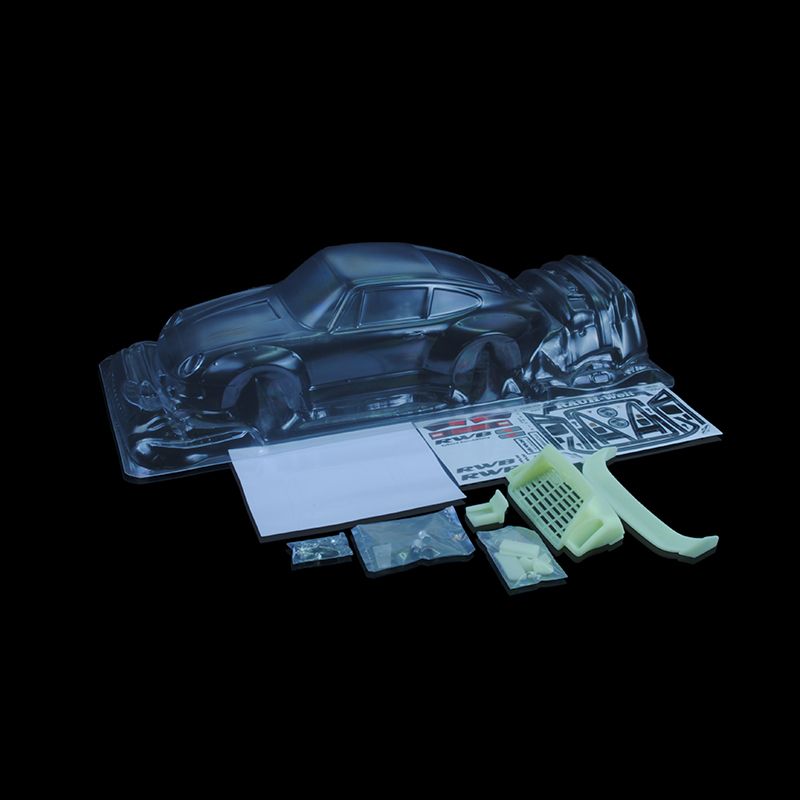 1/10 Lexan Clear RC Car Body Shell for PORSCHE RWB 993   F:195mm, R:205mm