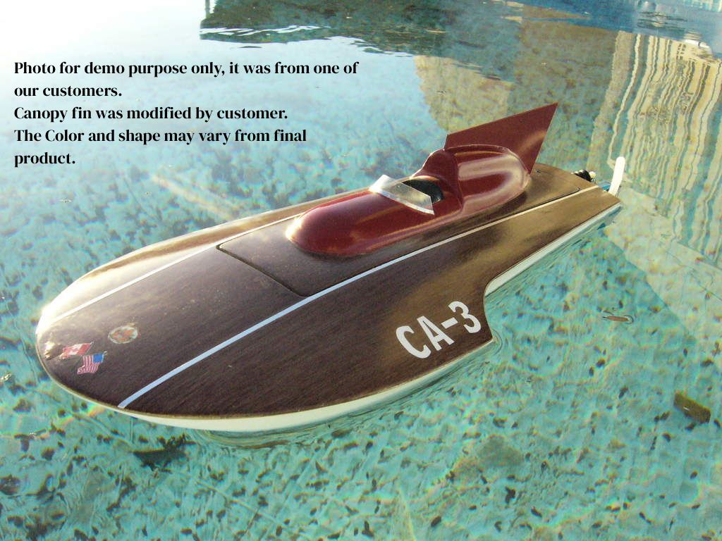 Pre-owned 15.6" RC EP Fiberglass Mia Hydroplane Scale Racing Boat Hull