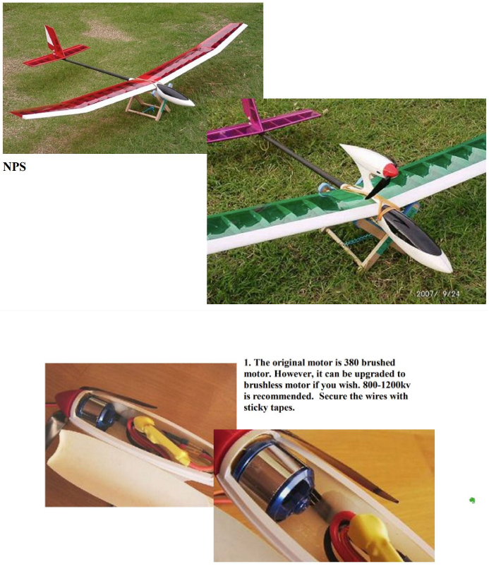 Out runner Brushless 1815  1190kv  for NPS Glider Motor Pod