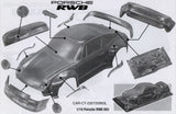 1/10 Lexan Clear RC Car Body Shell for PORSCHE RWB 993   F195mm,R205mm